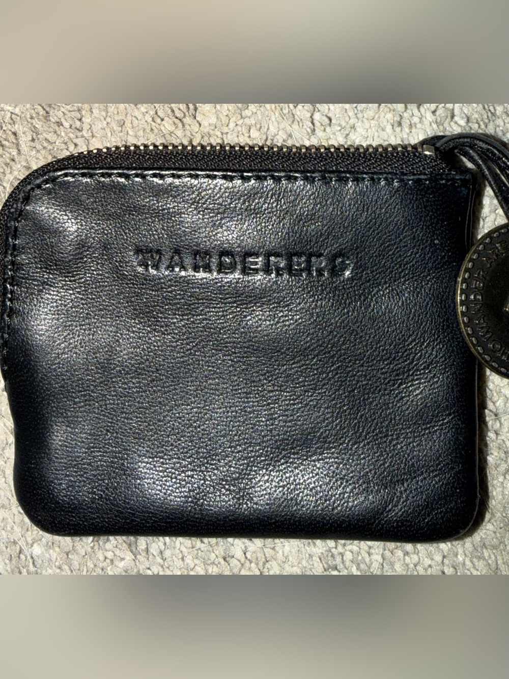 Wanderer’s Black Leather Zip Coin Wallet by Wanderers Travel Co.